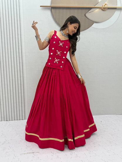 Navratri Special Pure Cotton Lehenga Choli with Handwork Real Codi