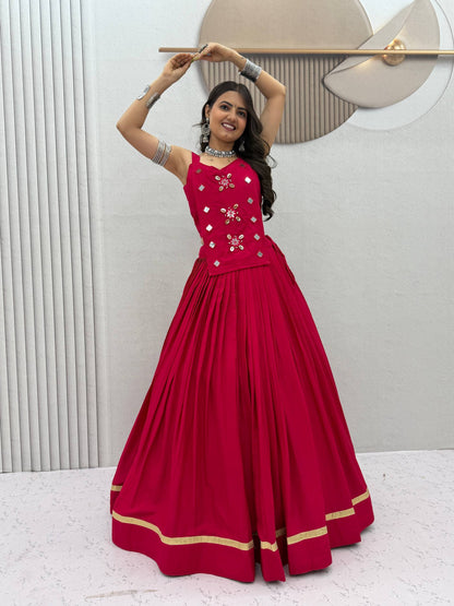 Navratri Special Pure Cotton Lehenga Choli with Handwork Real Codi