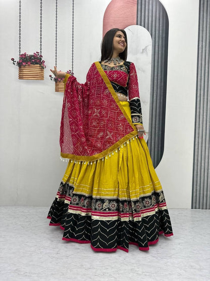 Navratri Special Cotton Chaniya Choli for Garba - Set of 3