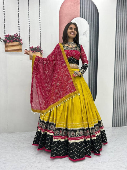 Navratri Special Cotton Chaniya Choli for Garba - Set of 3