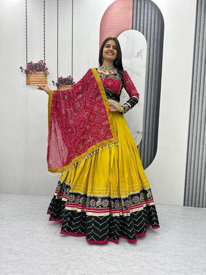 Navratri Special Cotton Chaniya Choli for Garba - Set of 3