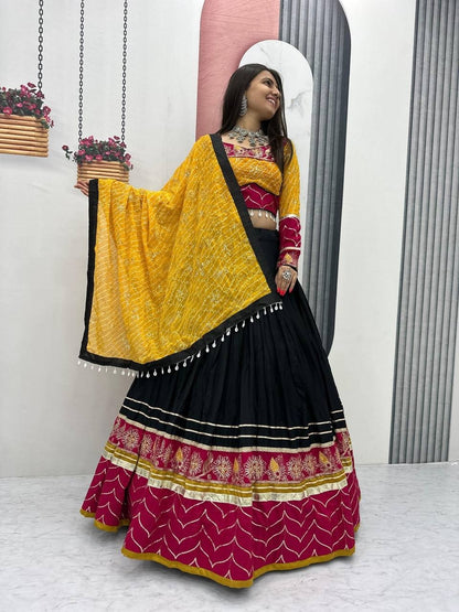 Navratri Special Cotton Chaniya Choli for Garba - Set of 3