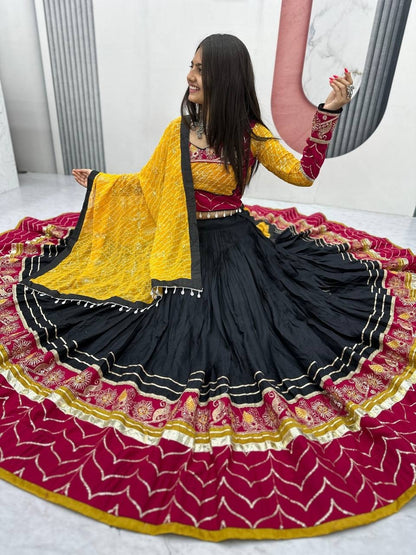 Navratri Special Cotton Chaniya Choli for Garba - Set of 3