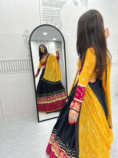 Navratri Special Cotton Chaniya Choli for Garba - Set of 3