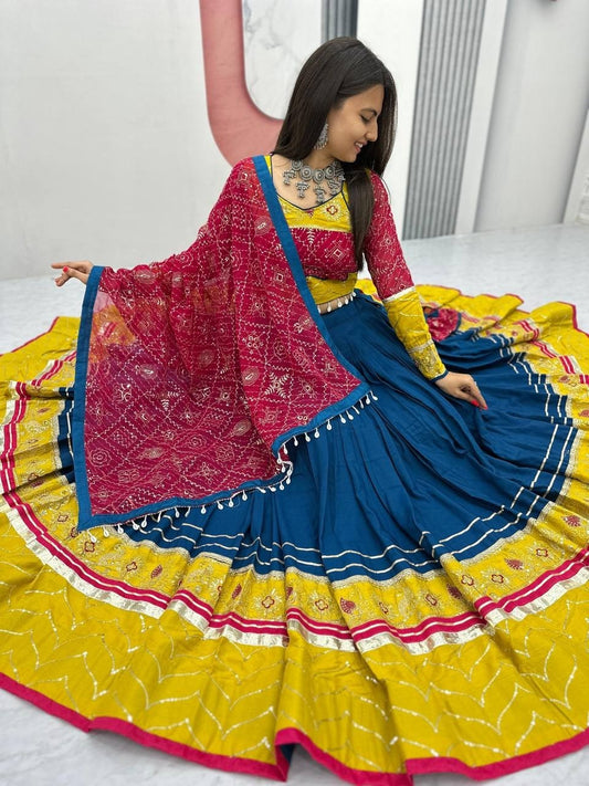Navratri Special Cotton Chaniya Choli for Garba - Set of 3