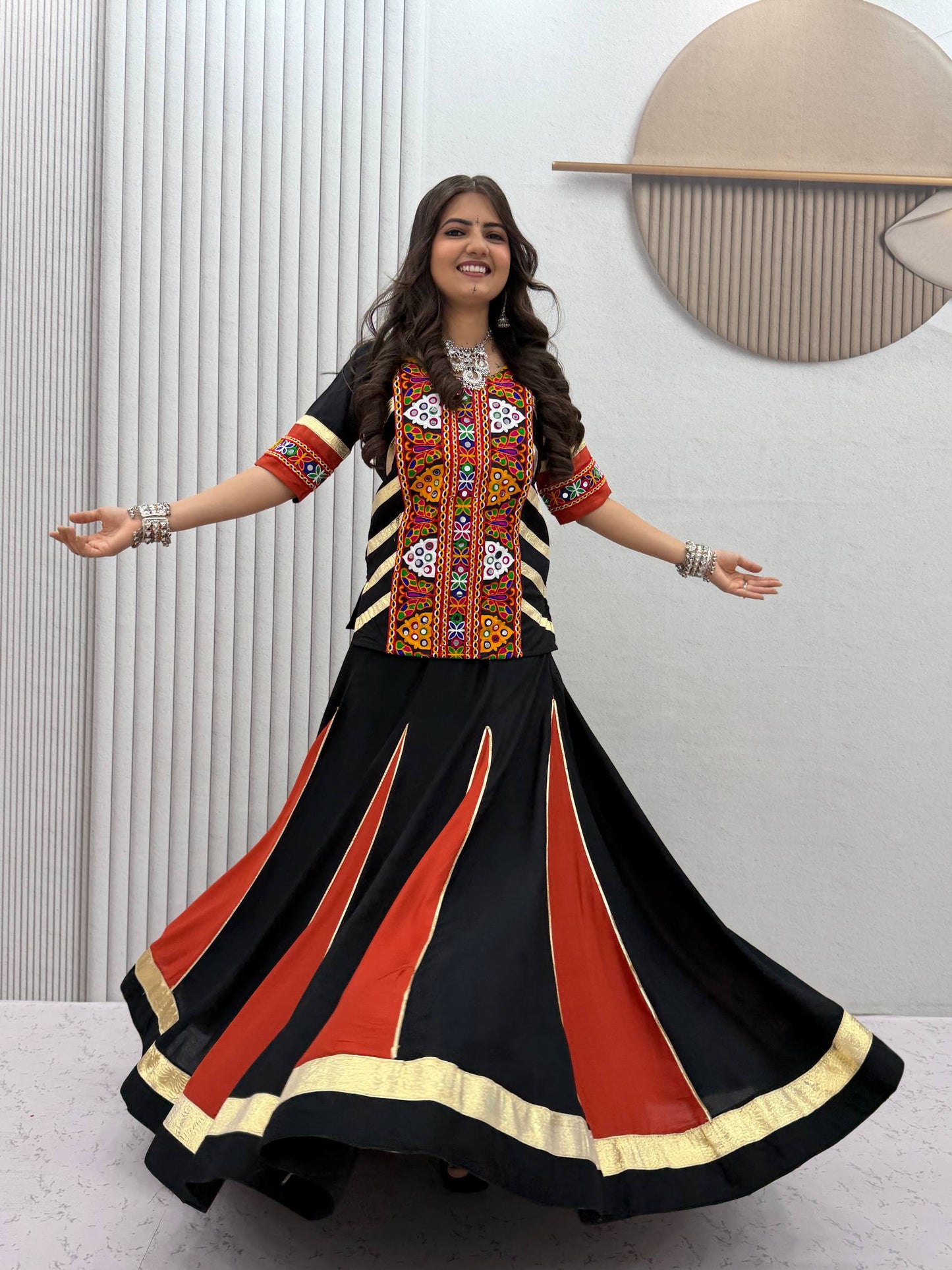 Navratri Special Cotton Kediyu Lehenga Choli for Garba