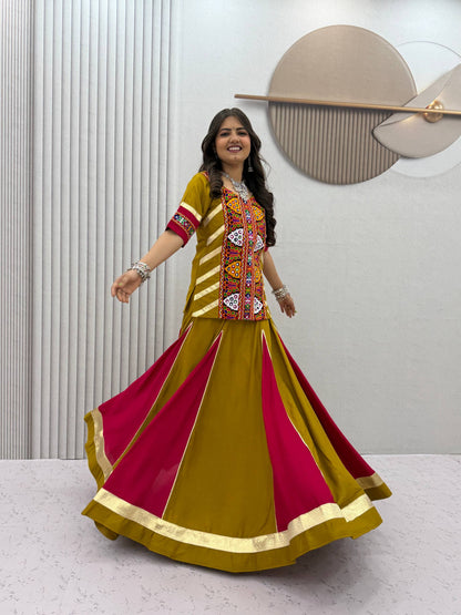 Navratri Special Cotton Kediyu Lehenga Choli for Garba
