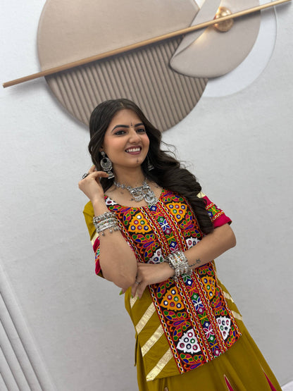 Navratri Special Cotton Kediyu Lehenga Choli for Garba