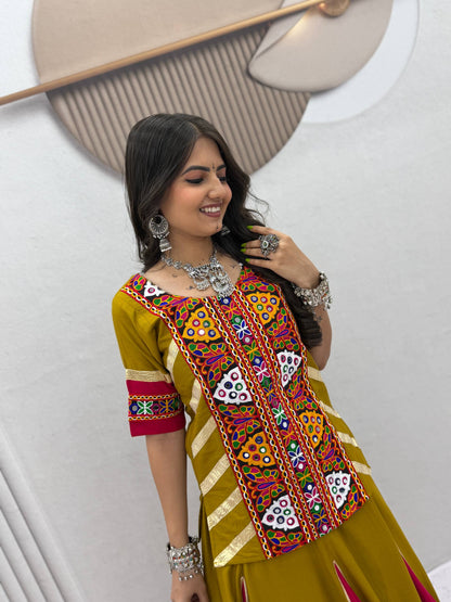 Navratri Special Cotton Kediyu Lehenga Choli for Garba