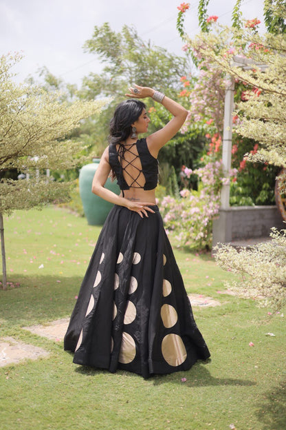 Navratri Mirror Work Lehenga Choli with Gota Pattern