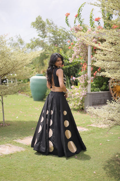 Navratri Mirror Work Lehenga Choli with Gota Pattern