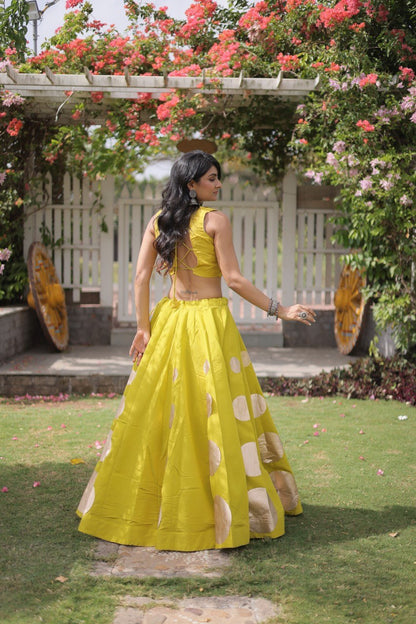 Navratri Mirror Work Lehenga Choli with Gota Pattern
