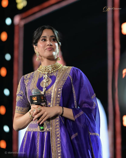 Royal Violet Vichitra Silk Lehenga Choli for Women